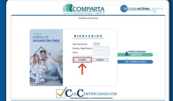 www.comparta.com.co afiliados certificado