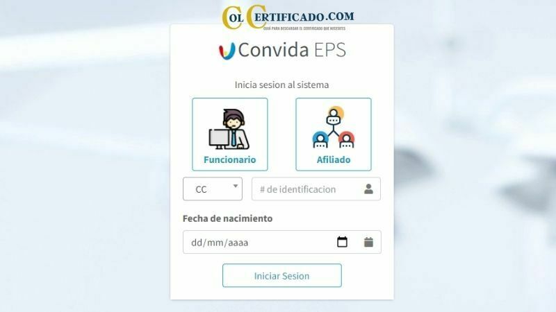 www.convida.com.co certificados